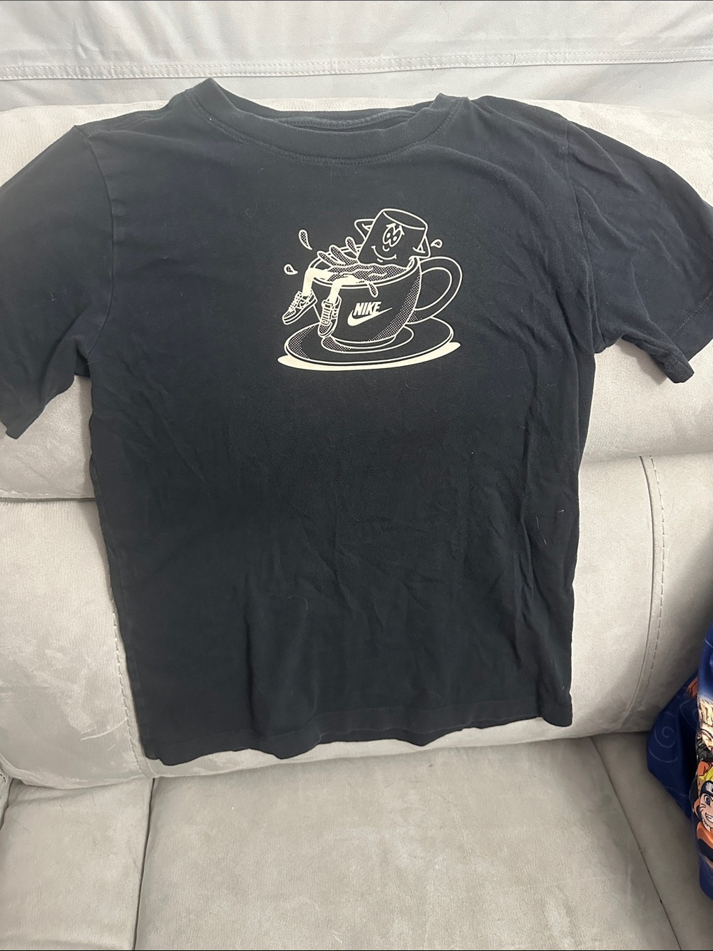 Nike Black Short-Sleeve Tee with White Cup Graphic